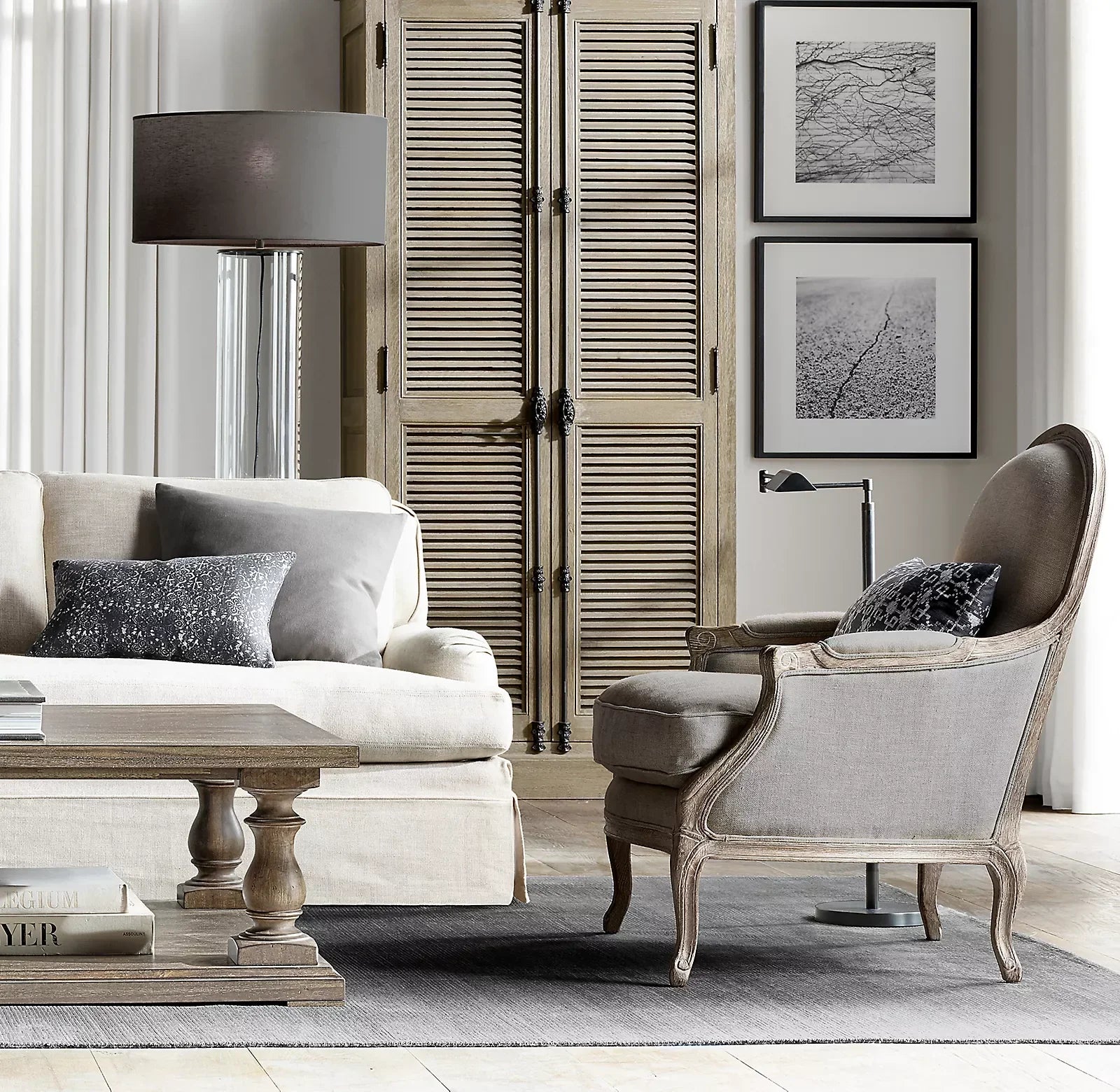 Lyon Wingback Armchair – High Shelter Back Linen Statement Piece