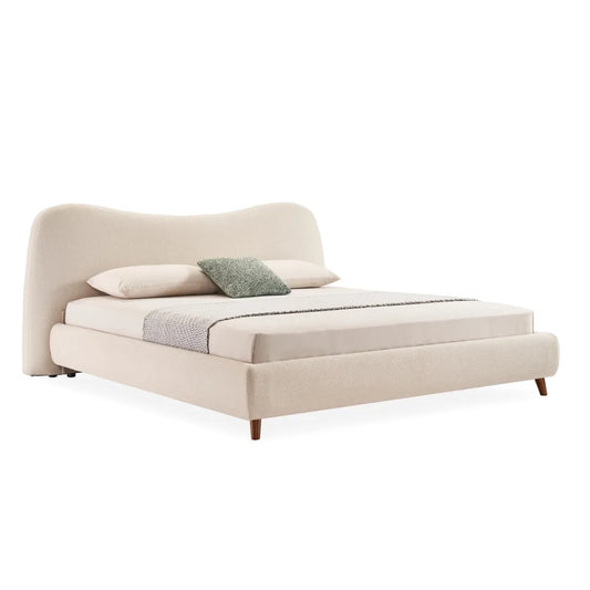Luxury King Upholstered Bed Frame Modern Italian Style for Villa