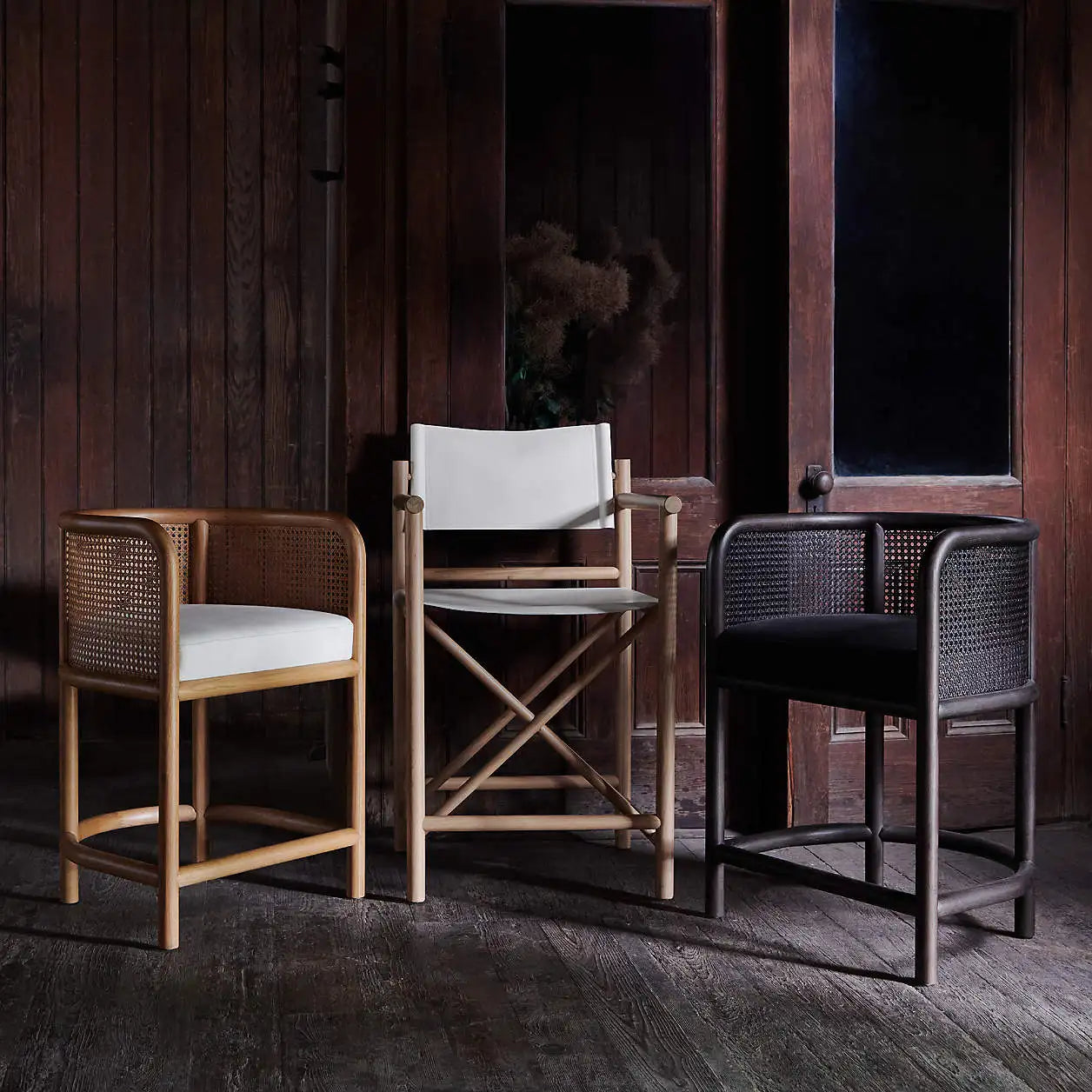 Bentwood Counter Stool – Contemporary Oak and Performance Fabric | 1601099071720