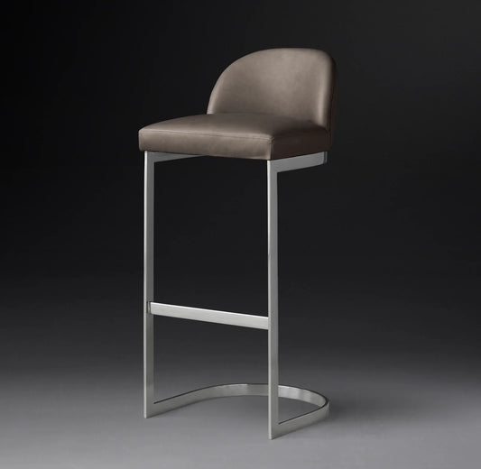Rome Leather Bar & Counter Stool – Italian Berkshire Leather Designer Seating