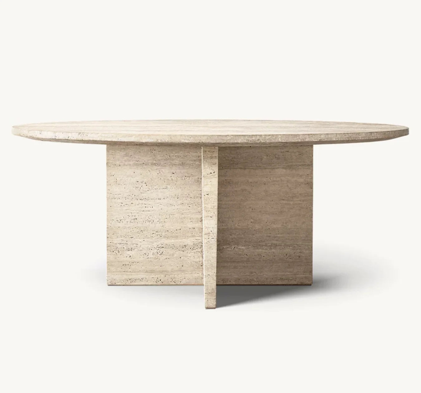 Round Dining Table – Sculptural Italian Travertine Wyeth | 1601251221226