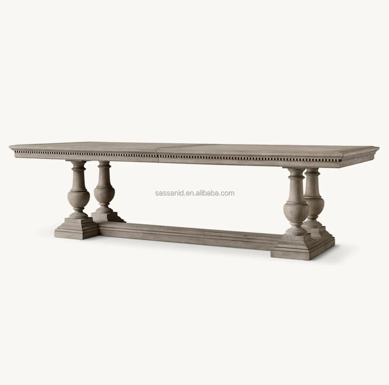 St. James Extendable Dining Table – Solid Wood Architectural Statement Piece