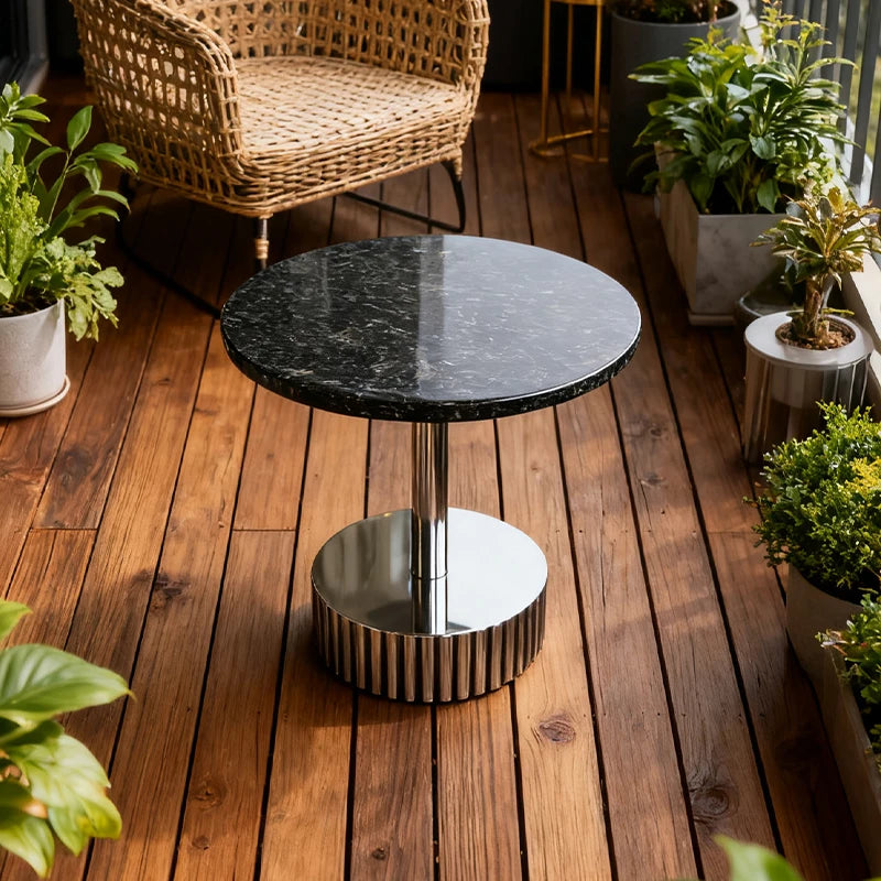 Luxury Round Marble Coffee Table Modern Italian Style for Villa