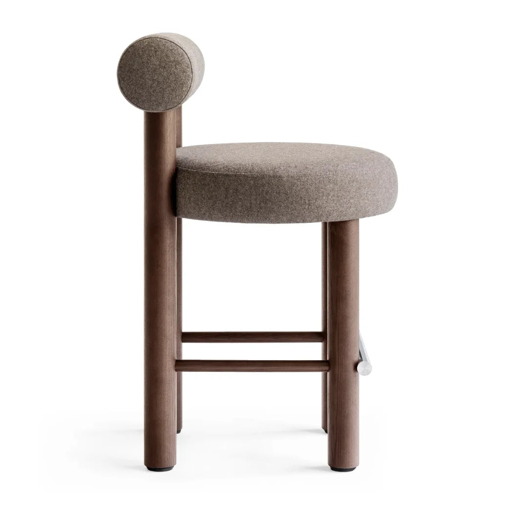 Bauhaus Anniversary Counter Chair – Brown Oak & Performance Fabric | 1601016688276