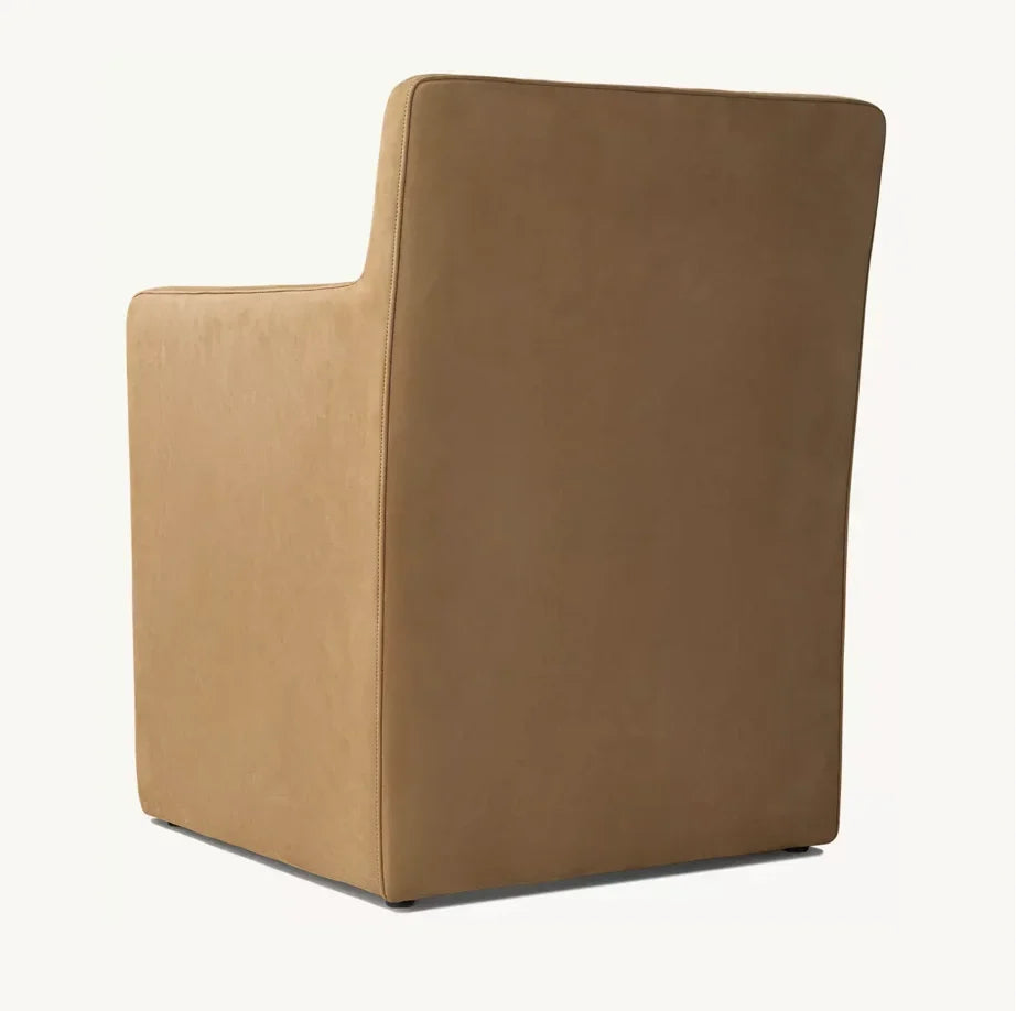 Dining Armchair – Sculptural Statement Piece in Matia Leather by Christophe Delcourt