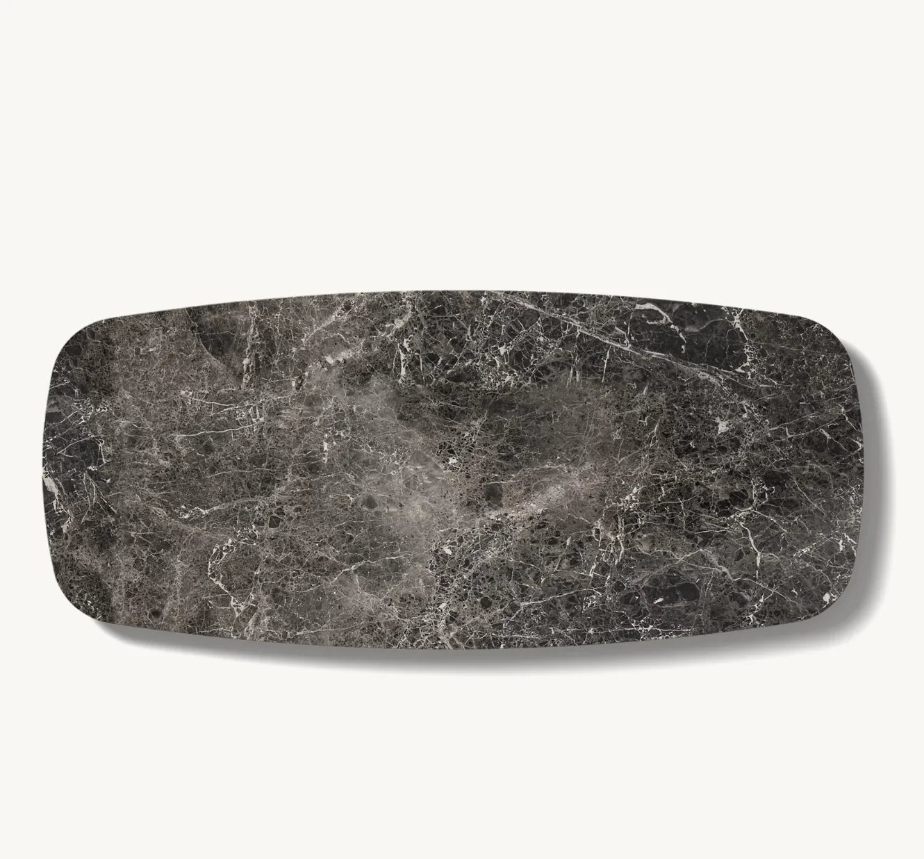 Italian Designer Dining Table – Contemporary Black Emperador Marble and Oak Statement Piece