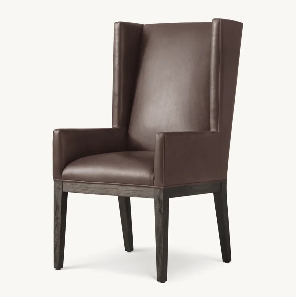 Contemporary Wing Chair – 1950s European Inspired Oak Statement Piece