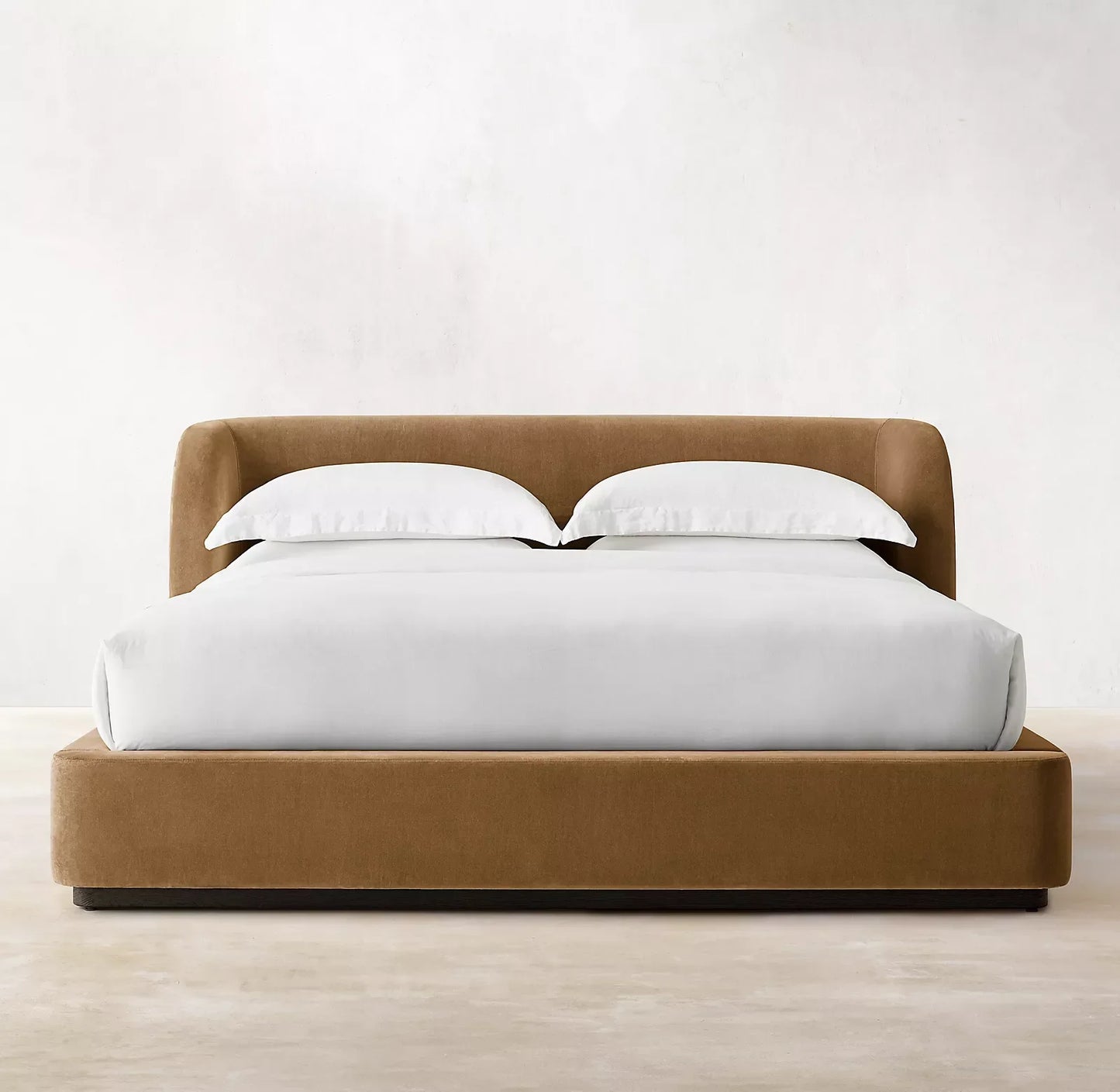 Copenhagen Fabric Panel Platform Bed – Burnt Caramel by Re Home