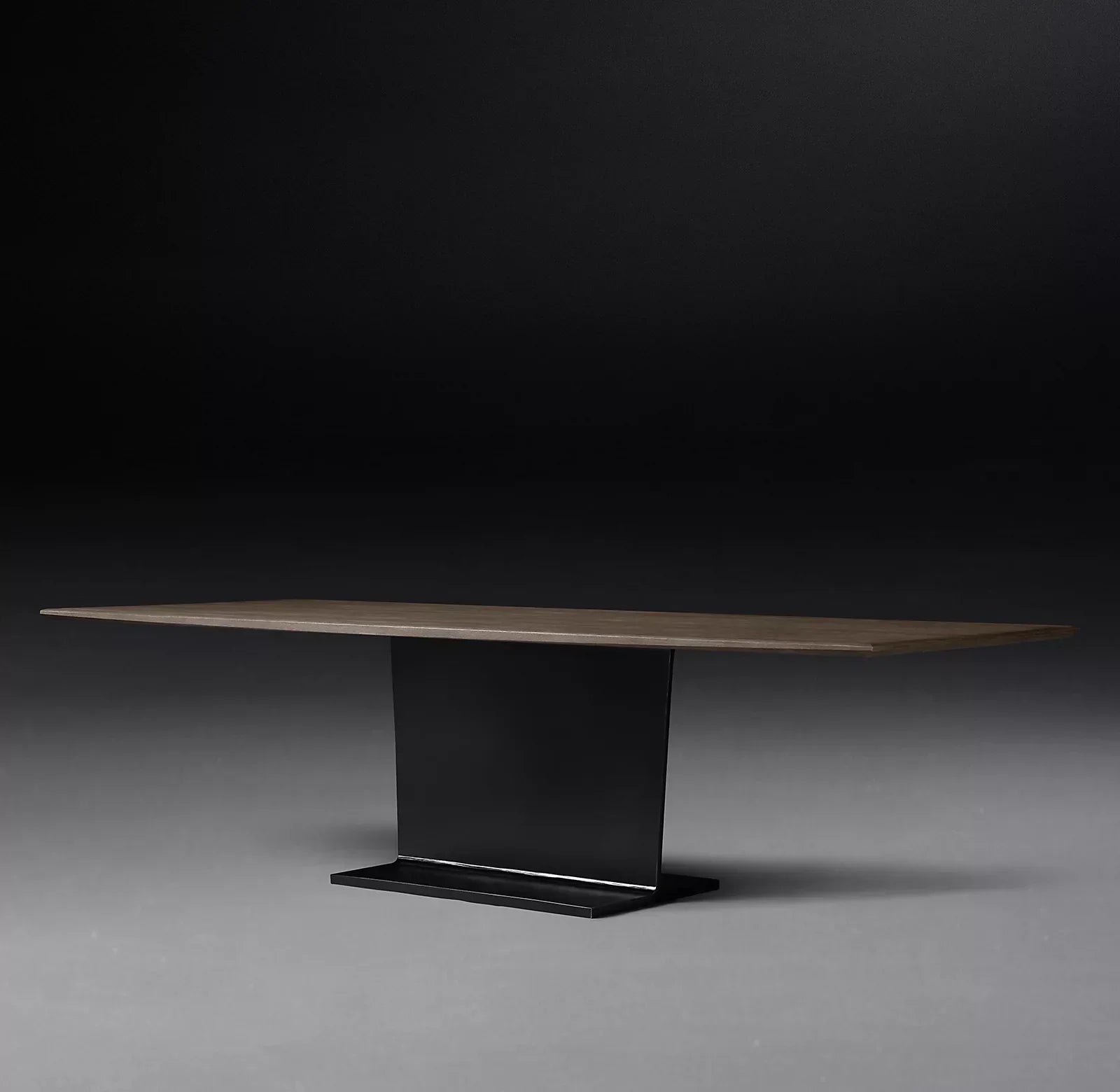 I-Beam Oak Wood Dining Table – Sculptural Statement Piece | 1600408072315