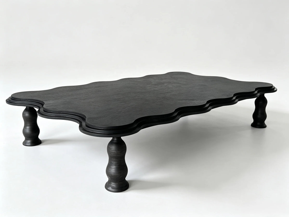 Luxury Wavy Irregular Marble Coffee Table Modern Minimalist Elegant Italian Style for Villa