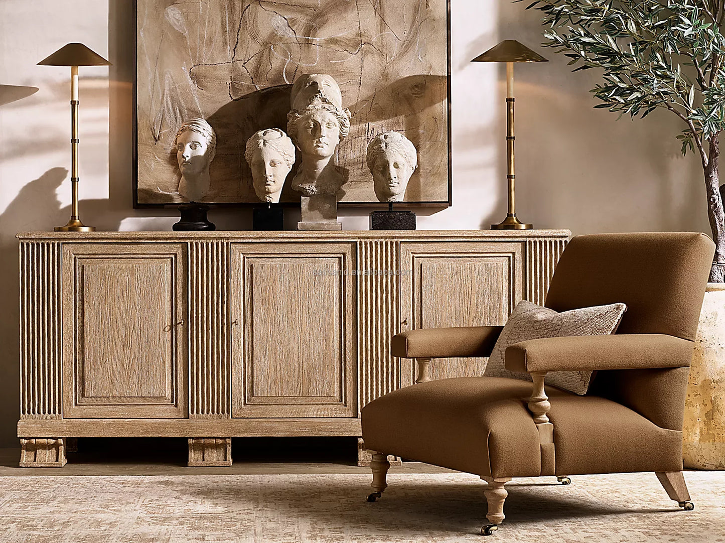 Eleanor Accent Chair – Danish Modern Design with Oak Frame