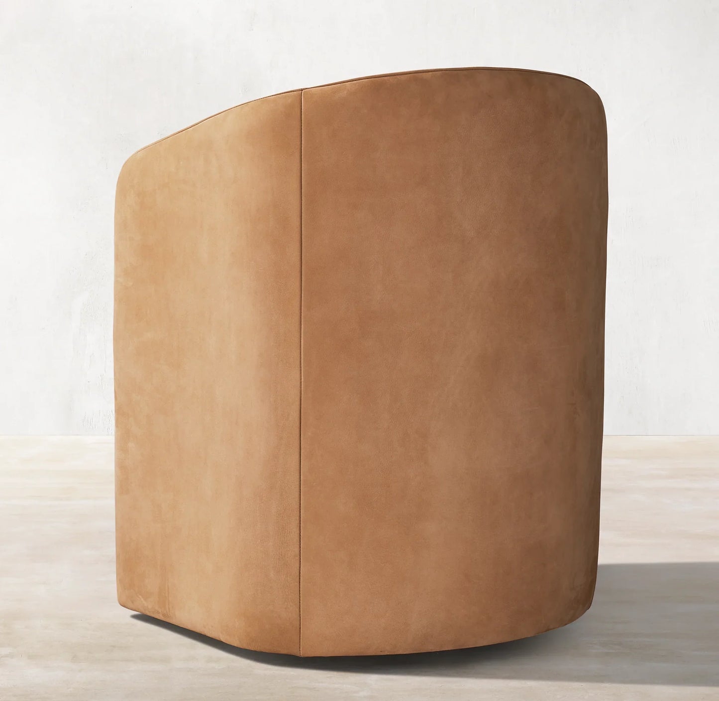 Modern Barrelback Dining Chair 24" – Leather Upholstered Contemporary Seat – Luxury Furniture