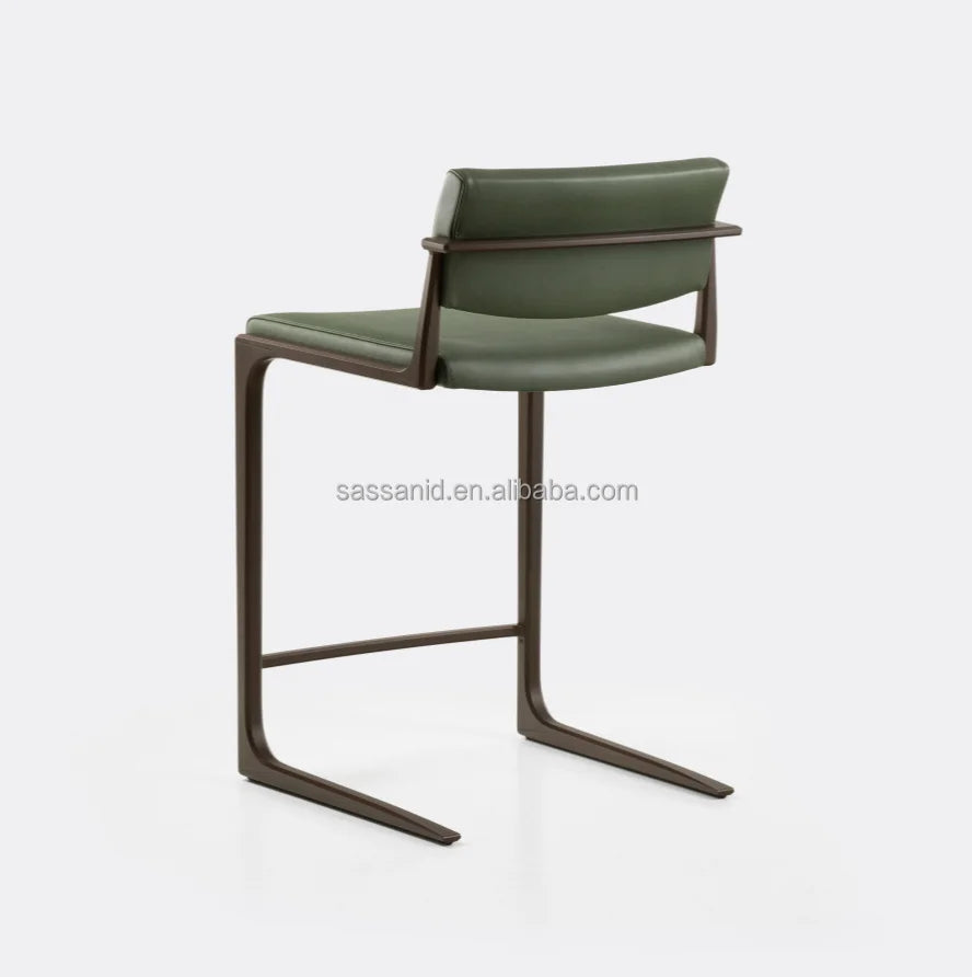 Contemporary Leather Counter Stool – Shadow Design Oak Statement Piece