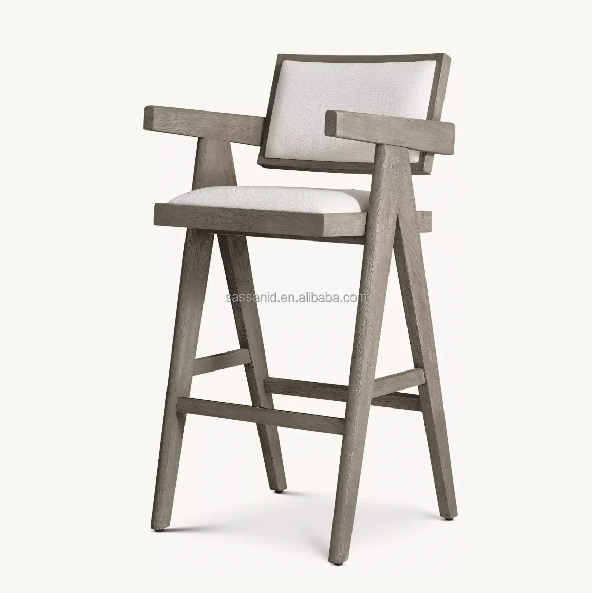 Jakob Bar Stool – Midcentury Solid Oak European Designer Statement Piece
