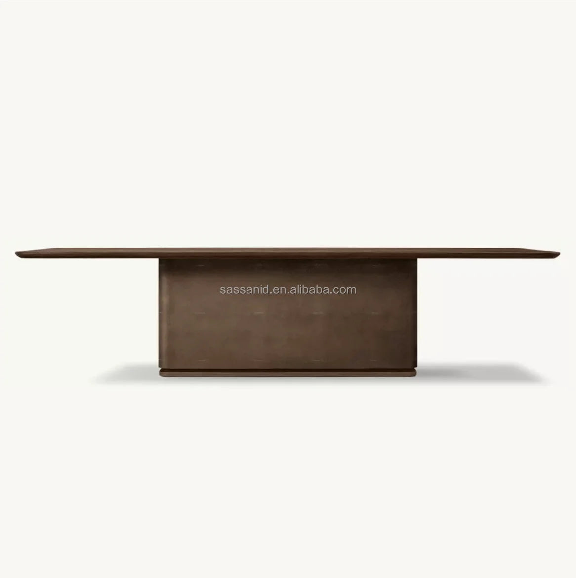 Shagreen Rectangular Pedestal Dining Table – European Artisan Statement Piece