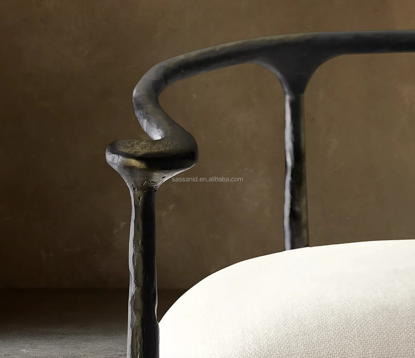 Remo Slope Arm Chair – Hand-Forged Iron – Re Home Modernist Design