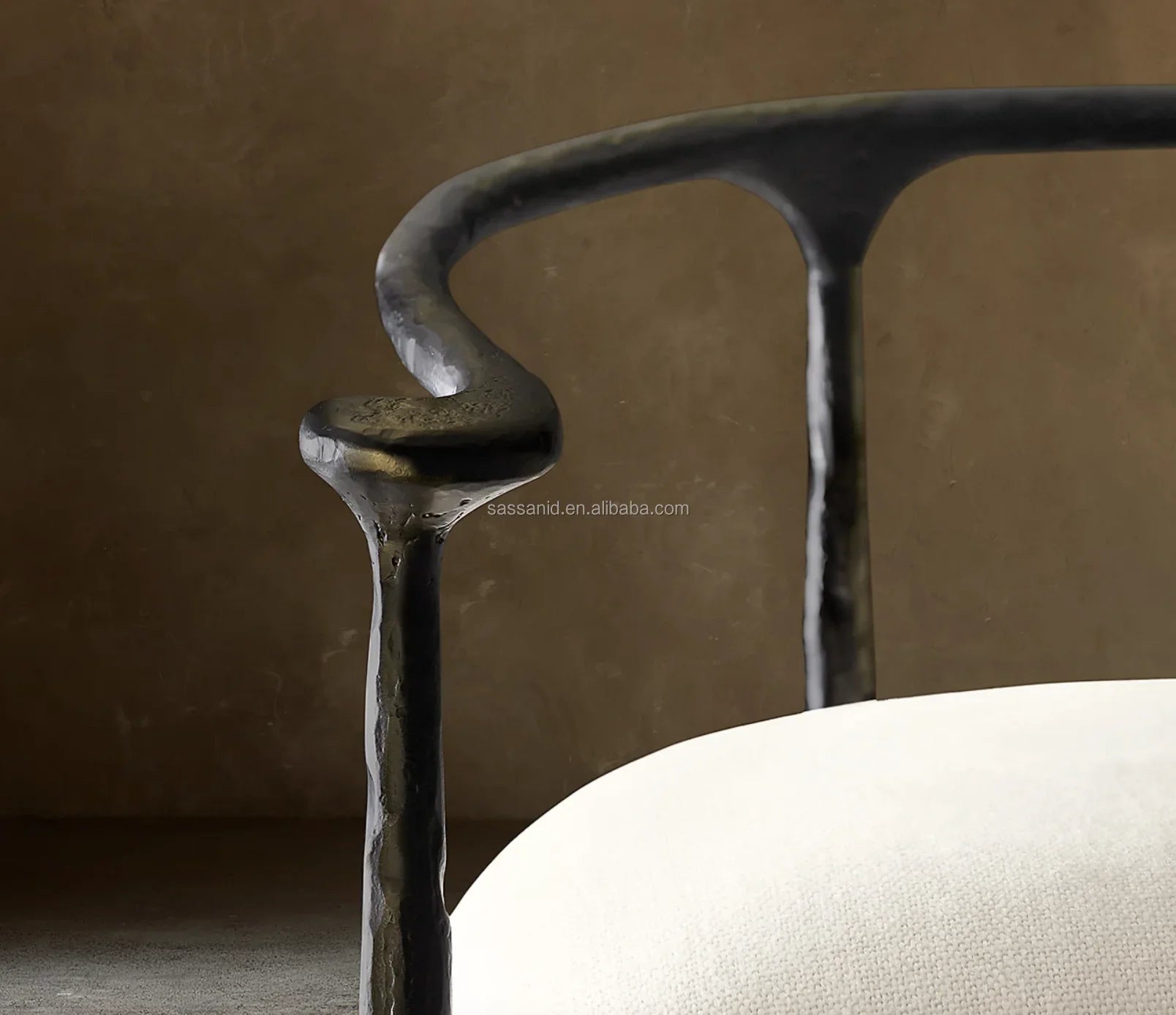 Remo Slope Arm Chair – Hand-Forged Iron – Re Home Modernist Design