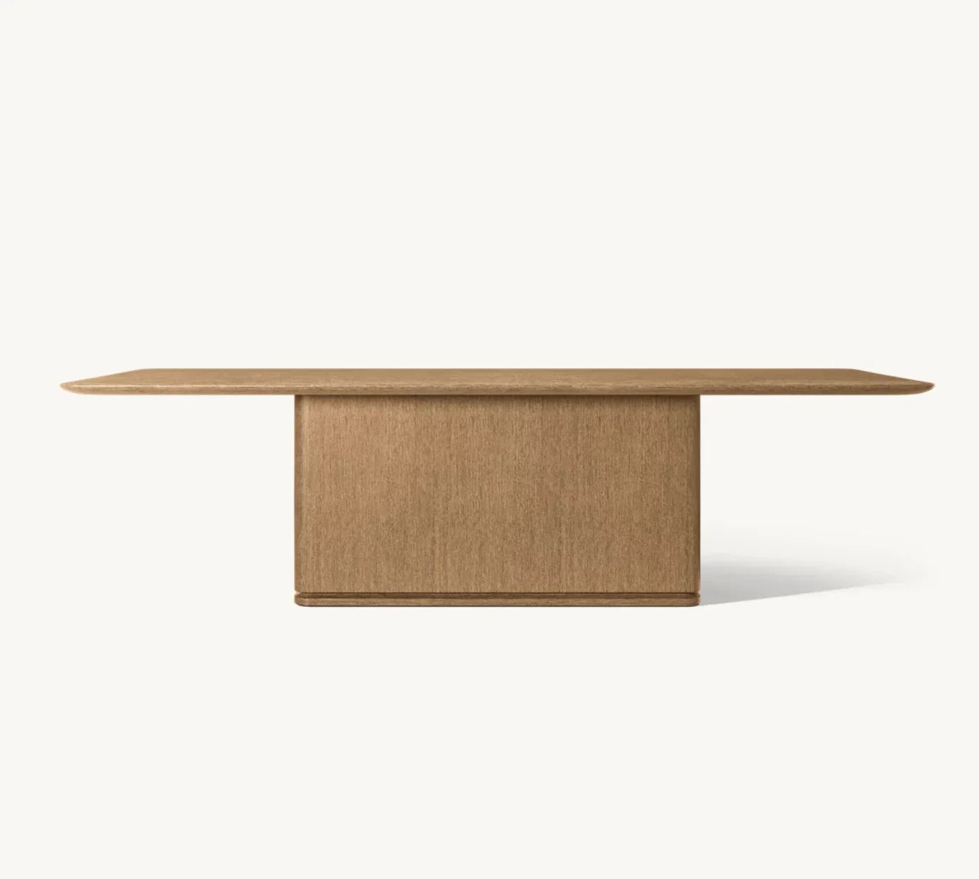 Contemporary Rectangular Dining Table – Solid Brushed Oak Statement Piece