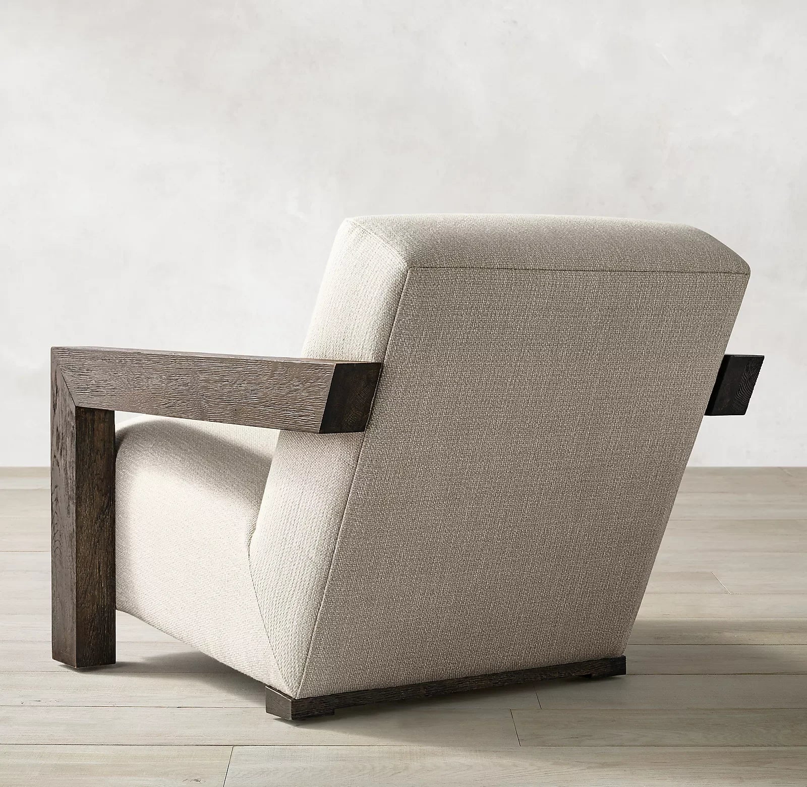 French Contemporary Wingback Chair – Elegant Linen Statement Piece