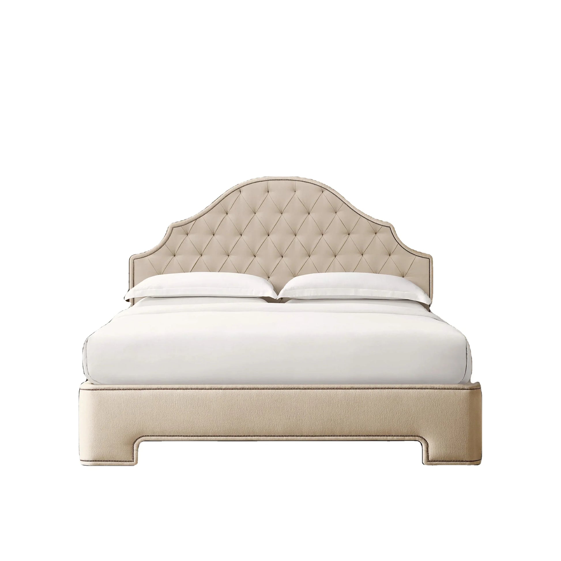 Upholstered Velvet Bed – Modern Retro Design Statement Piece | 026