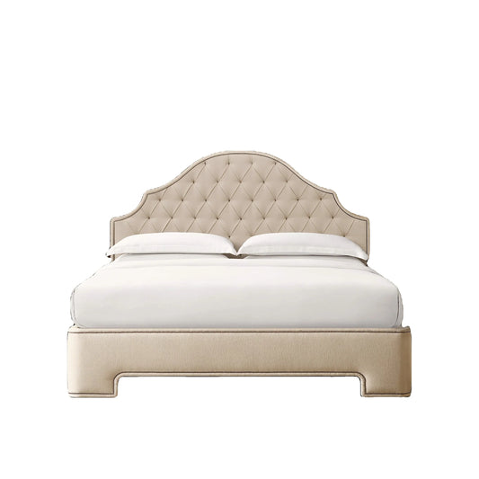 Upholstered Velvet Bed – Modern Retro Design Statement Piece | 026