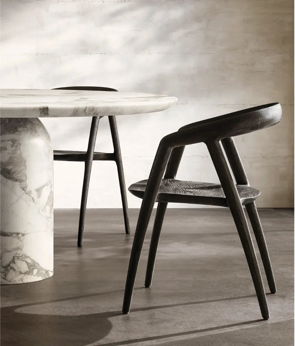 Round Dining Table – Sculptural Italian Marble Cupela Statement Piece | 1600725970090
