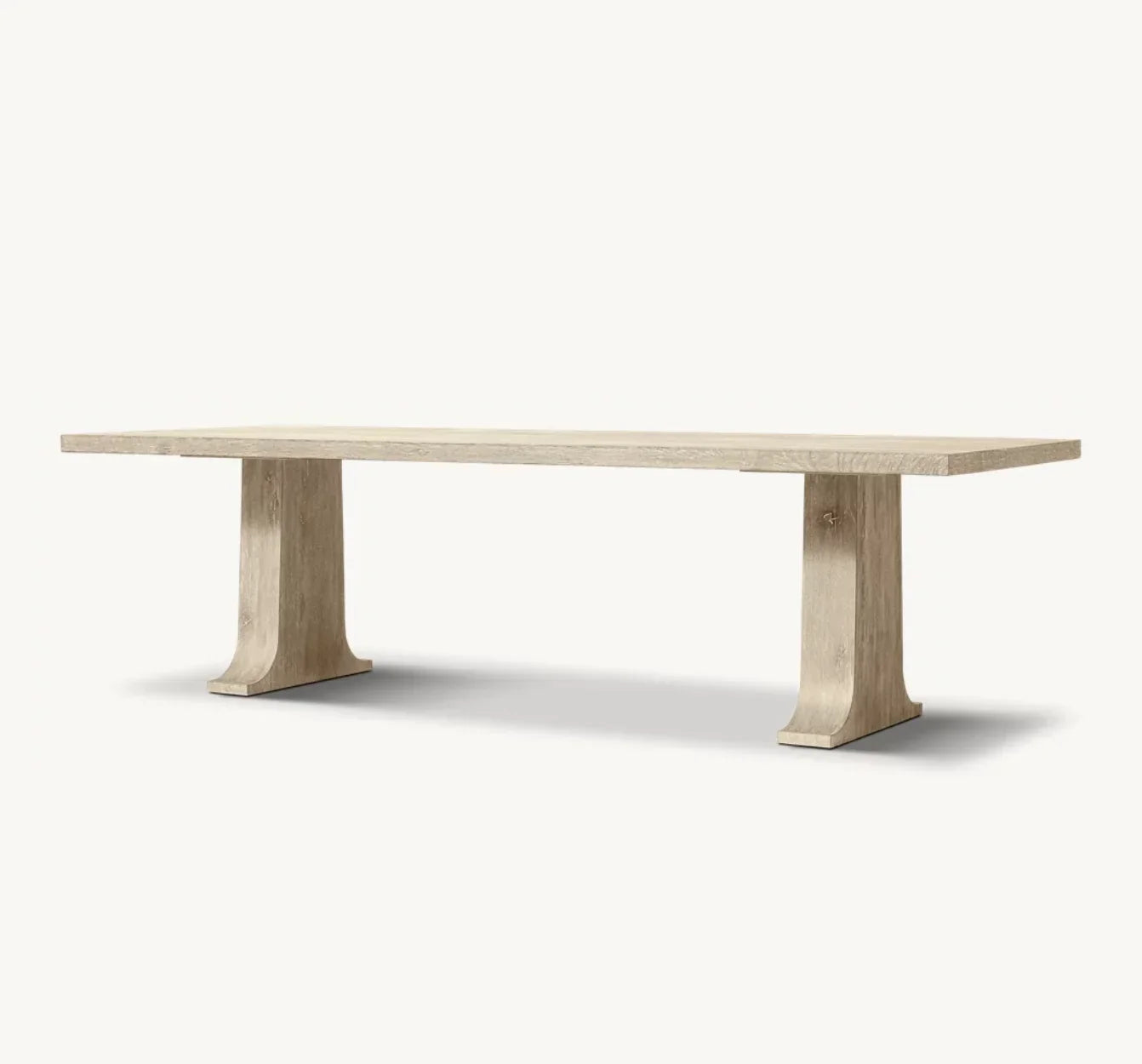Trestle Dining Table 72-120 Inch – Extendable Cerused Oak Statement | 1601255026911