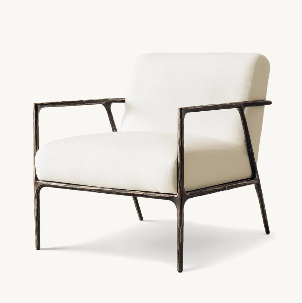 Midcentury Track Armchair – Solid Oak Frame by Re Home – Minimalist Statement Piece | 1600969803250