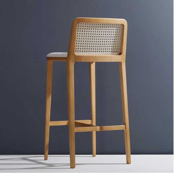 Wing Back Cane Counter Stool – Oak Frame European Design | 1600965367439