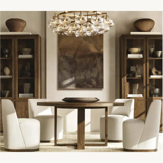 Enzo Round Dining Table – Handcrafted Solid Wood Contemporary Statement Piece