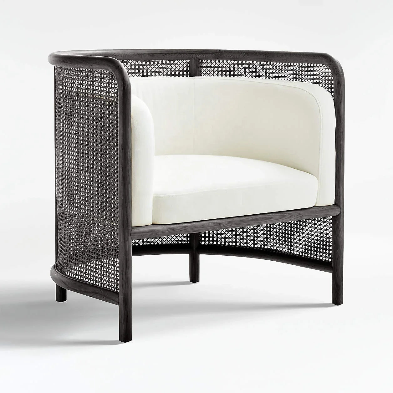 Accent Chair – Cane Detailing – Solid Oak – Lugano – Modern Contemporary Seating