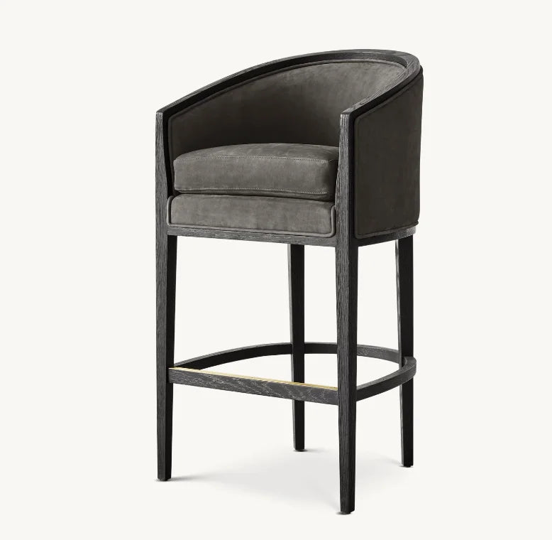 Bar Stool – Dixon Midcentury Plank Arms & Solid Oak Statement Piece