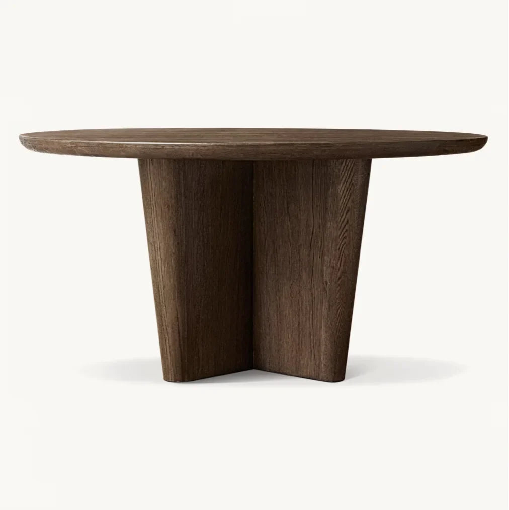 Dalia Round Dining Table – Mid-century American White Oak Statement Piece