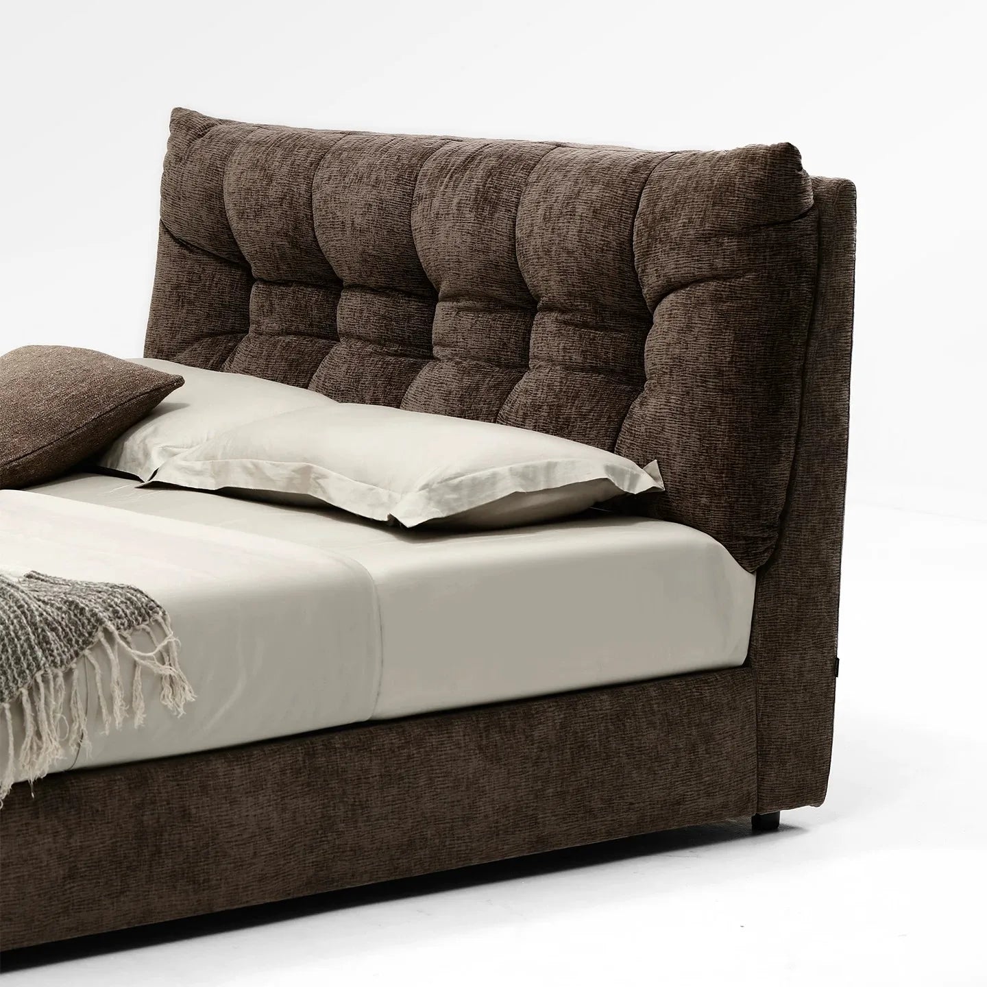 High Back Bed – Modern Upholstered Fabric Statement Piece by Bespoke