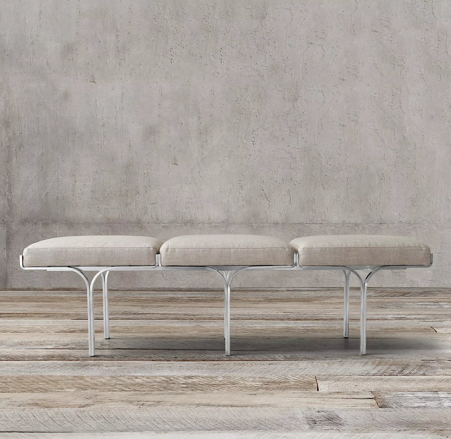 Tufted Bedroom Bench 168cm – Berkshire Leather Oak Statement Piece