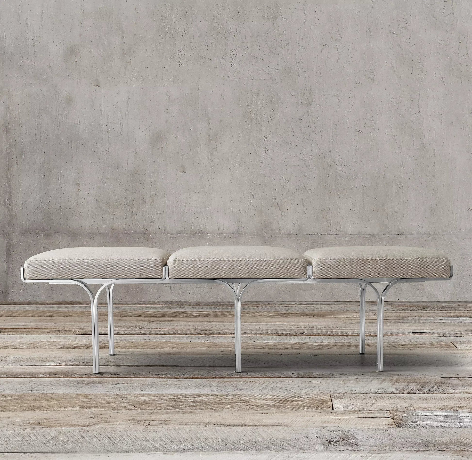 Tufted Bedroom Bench 168cm – Berkshire Leather Oak Statement Piece