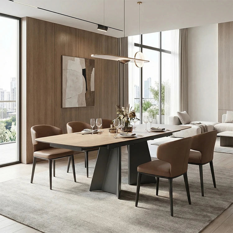 Luxury XT4126 Sintered Stone Extendable Dining Table Modern Italian Style for Villa