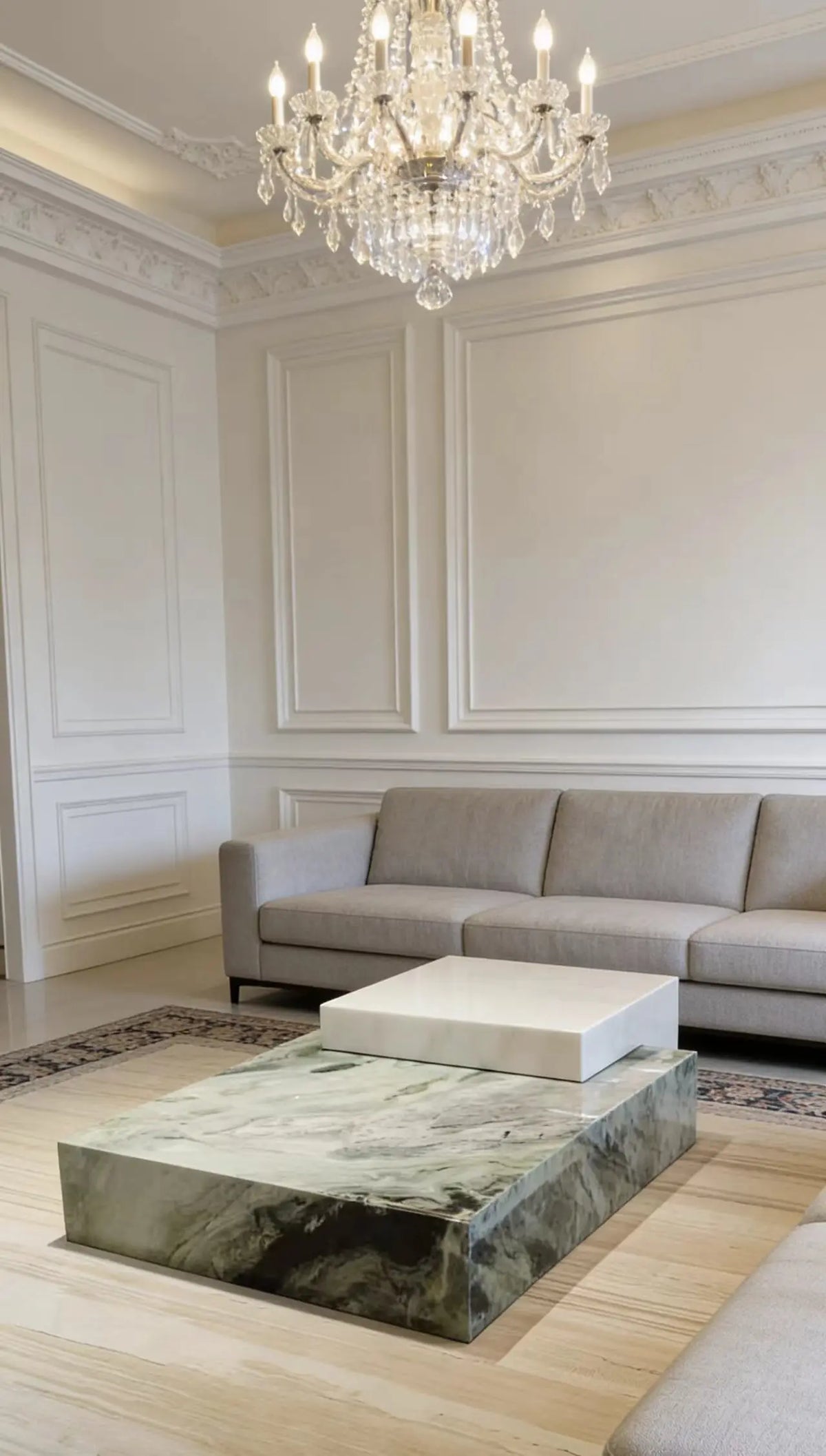 Luxury Marble Coffee Table Modern Italian Style for Villa