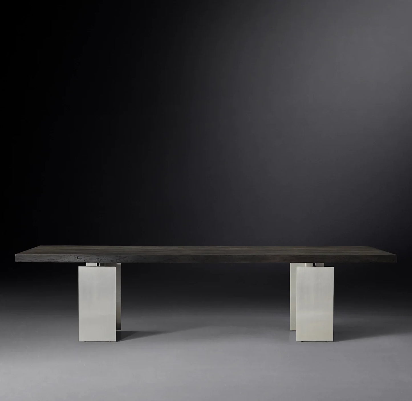 Bauhaus Rectangular Dining Table – Solid French Oak & Brass Statement Piece | 1600803826903