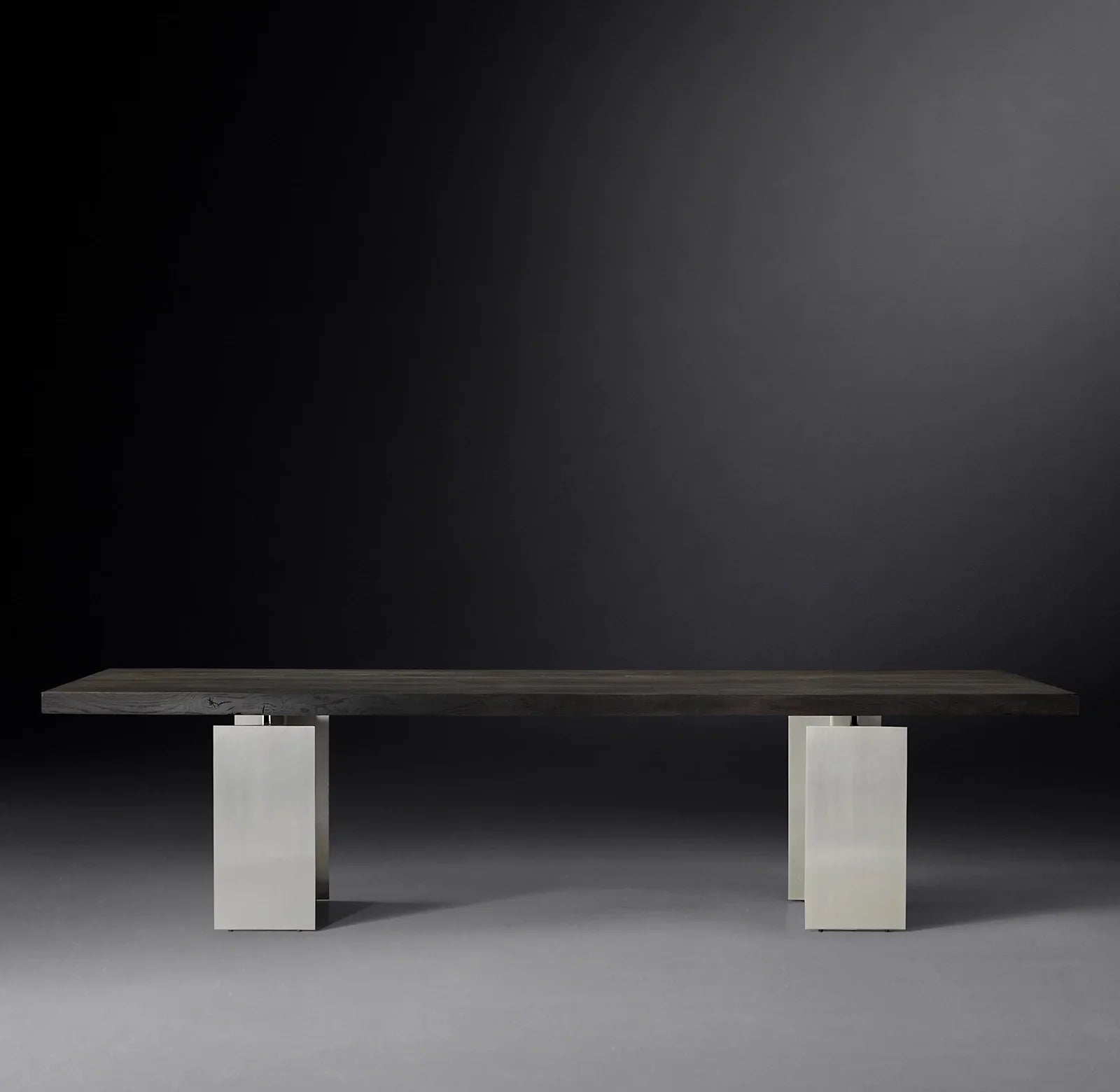 Bauhaus Rectangular Dining Table – Solid French Oak & Brass Statement Piece | 1600803826903