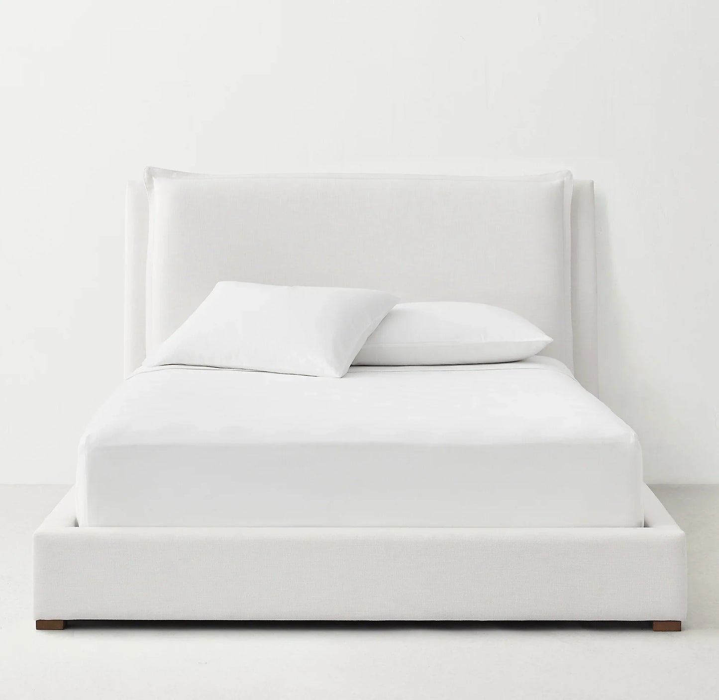 Sloane Upholstered Bed – Modern Slipcovered Berkshire Leather Platform Bed
