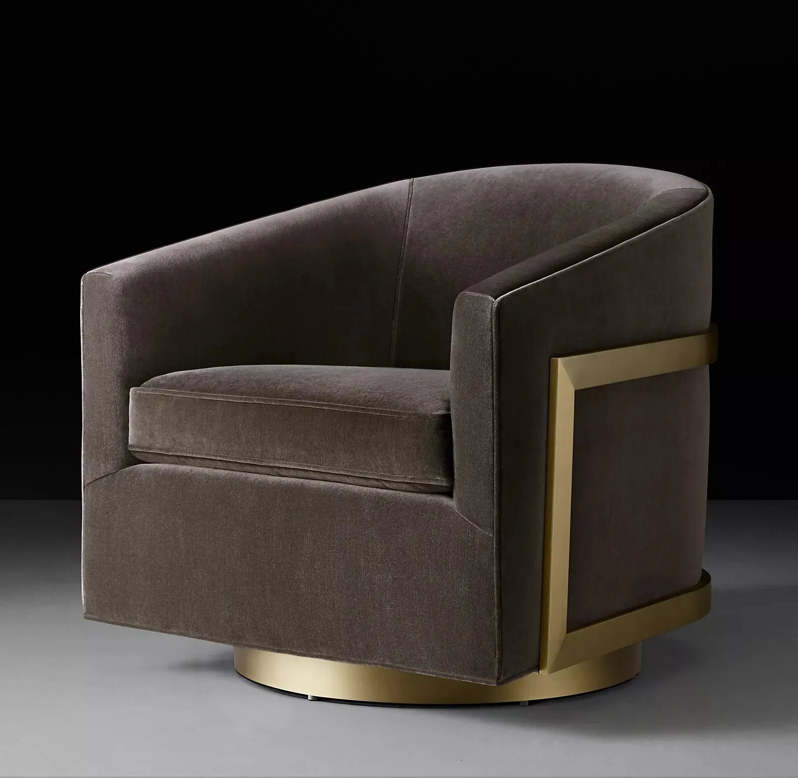 Swivel Chair 1970s-Inspired Silhouette – Performance Fabric Contemporary Design
