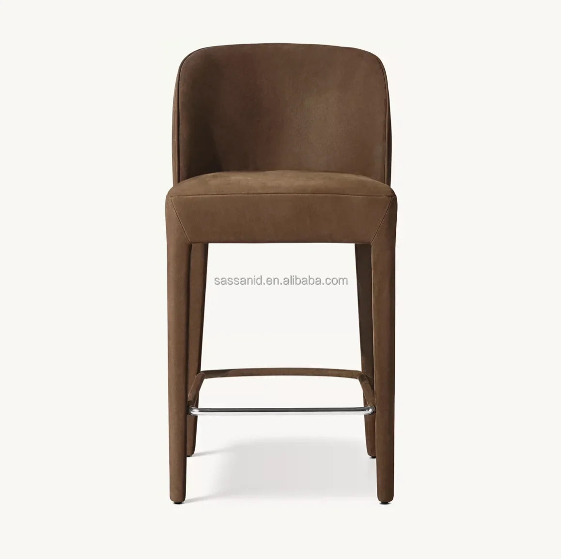 Leather Bar & Counter Stool – Belgian-Inspired Cocoa Blair Modern