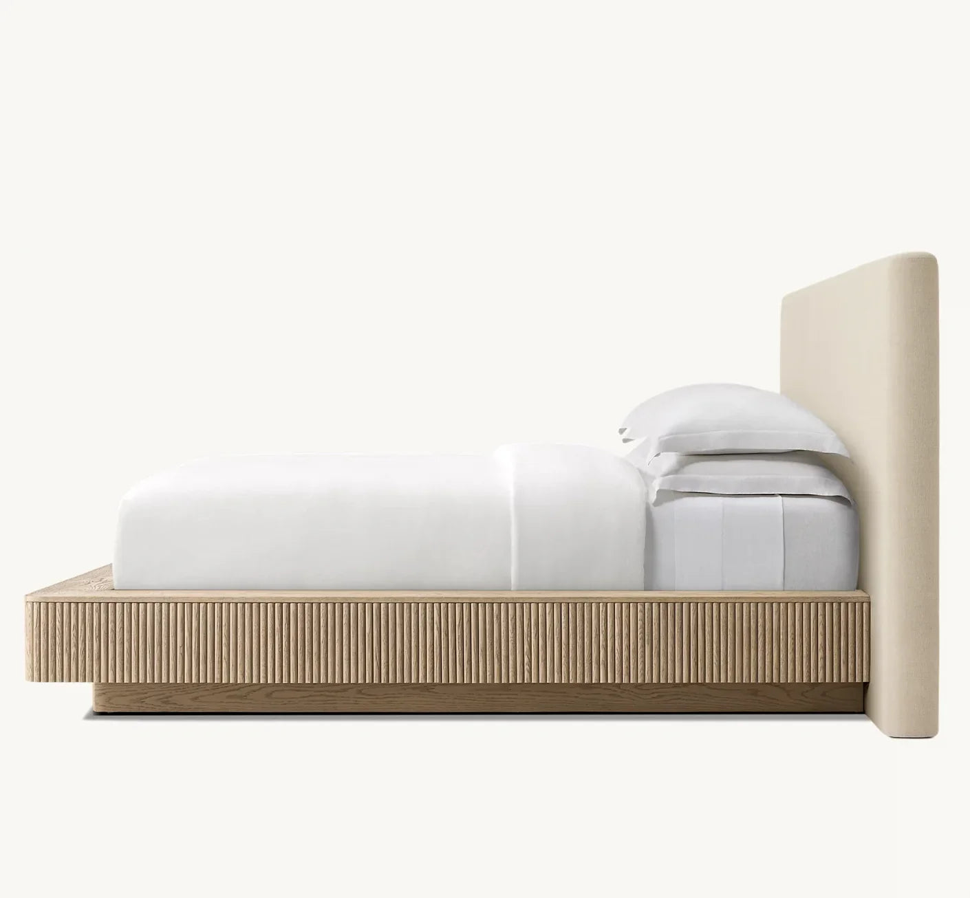 Mulholland Platform Bed – Extended Fabric Panel Statement Piece