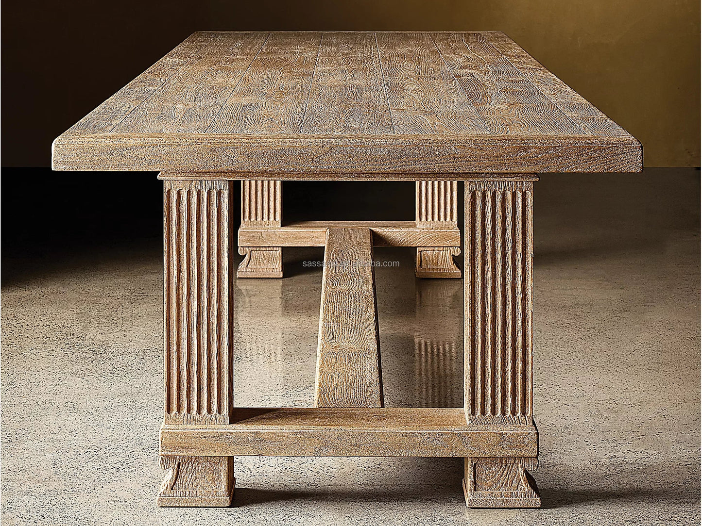 Rectangular Dining Table – Sculptural Shagreen and Aged Oak Mayfair Luxury Piece
