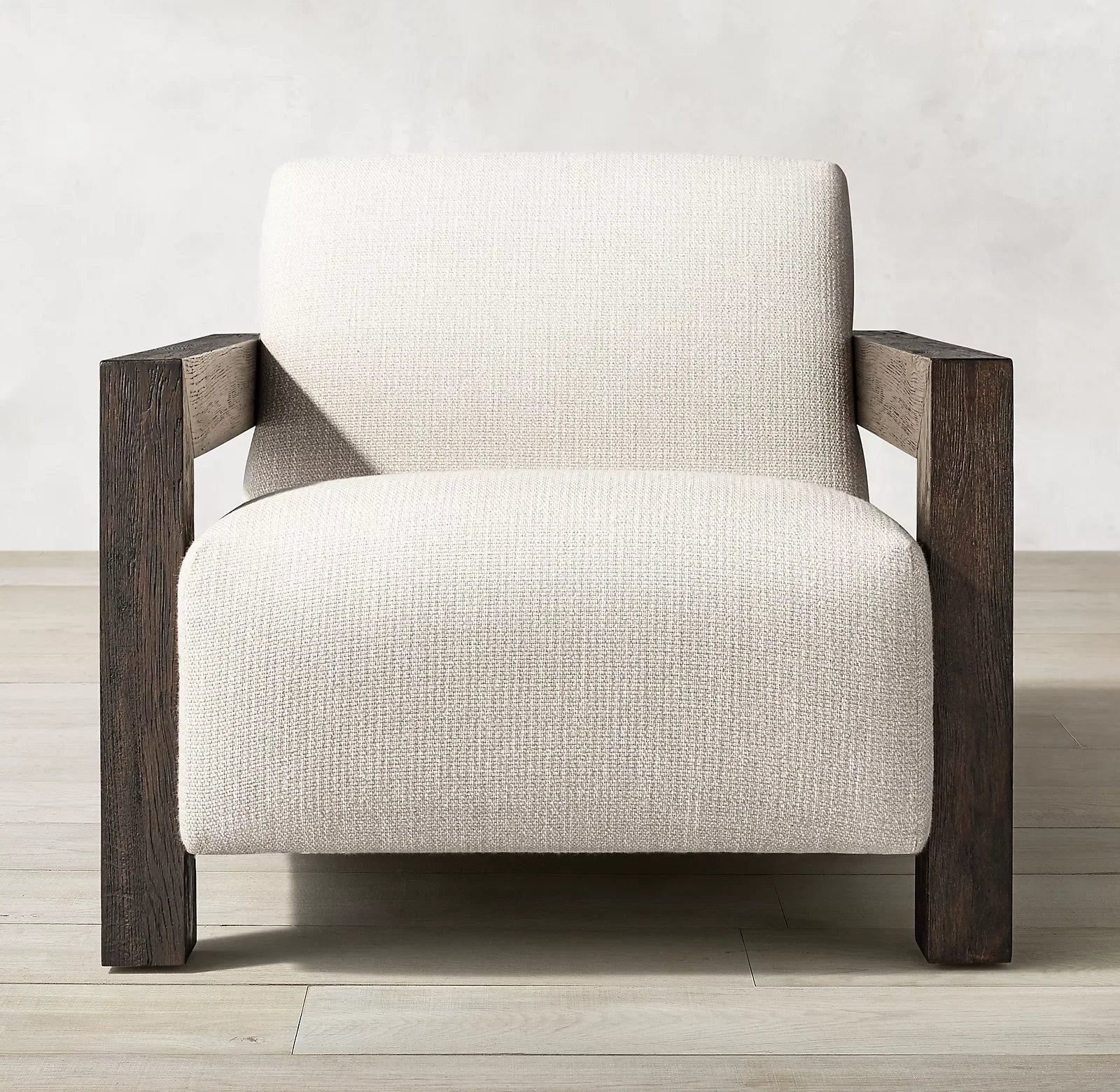 French Contemporary Wingback Chair – Elegant Linen Statement Piece