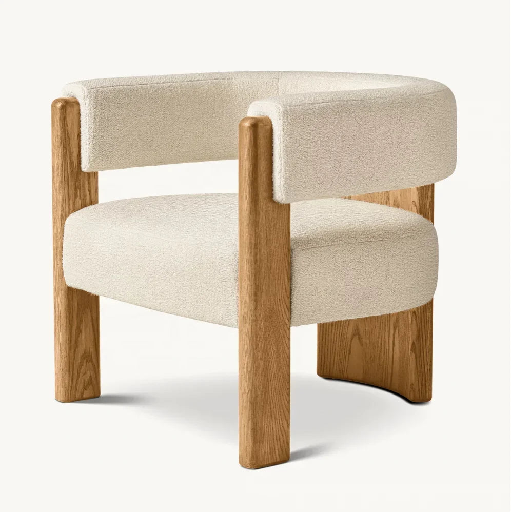 Lounge Chair – Dynamic Profile Solid Oak European Midcentury Statement Piece