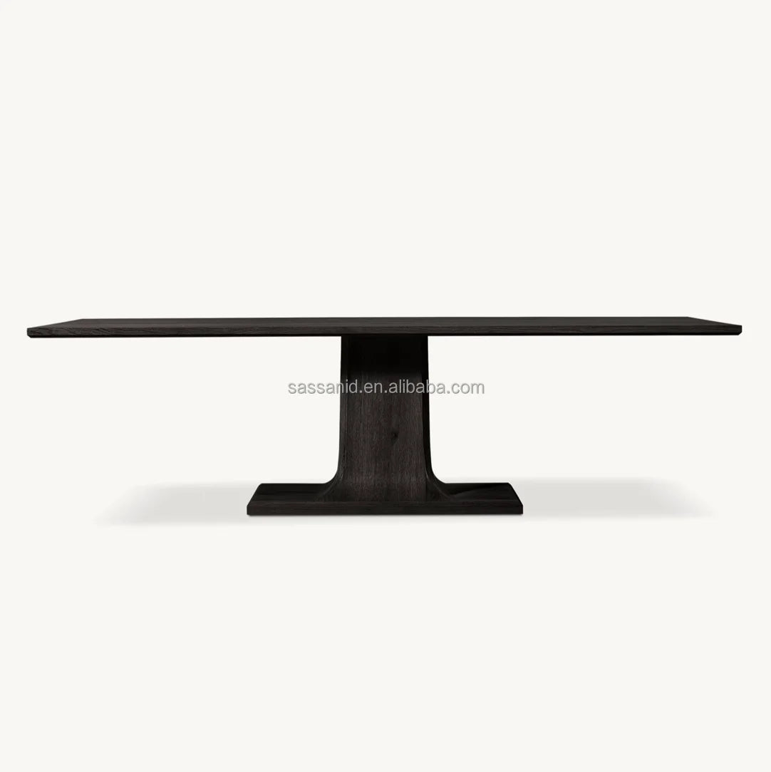 Evette Rectangular Dining Table – American White Oak Mid-Century Statement Piece