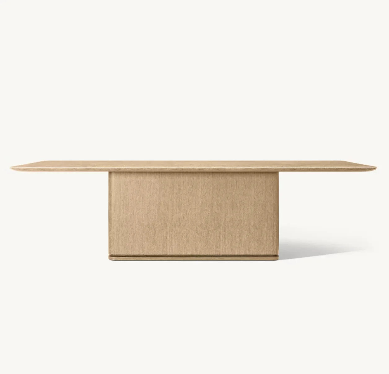 Contemporary Dining Table Set – Brushed Oak Rectangular Design