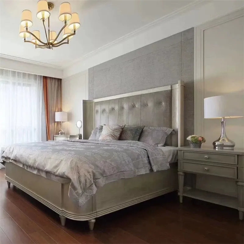Solid Wood Bed 180cm – French Princess Platform Birch Statement Piece